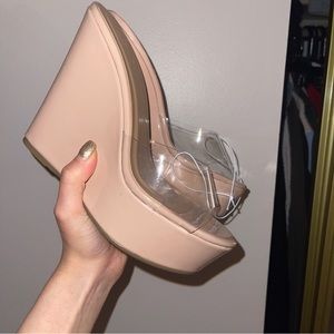 Clear/nude wedges BRAND NEW from windsor